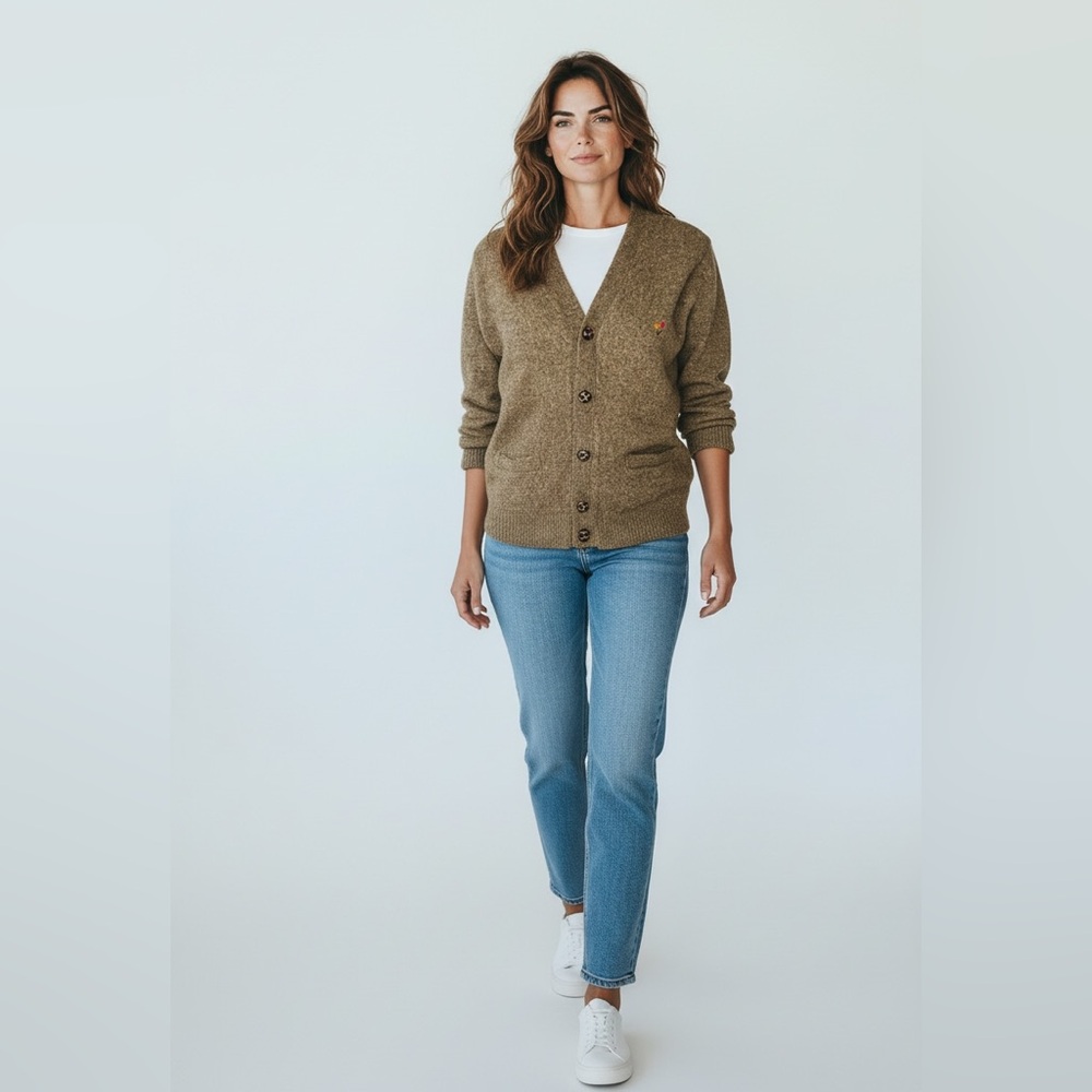 K.Z & Liberation  Cozy Brown Cardigan Sweater